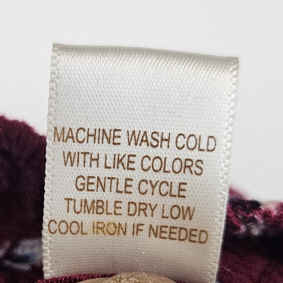 Liberty Love Burgundy Floral Smocked Cropped Flutter Sleeve Y2k Cottagecore - Picture 7 of 7